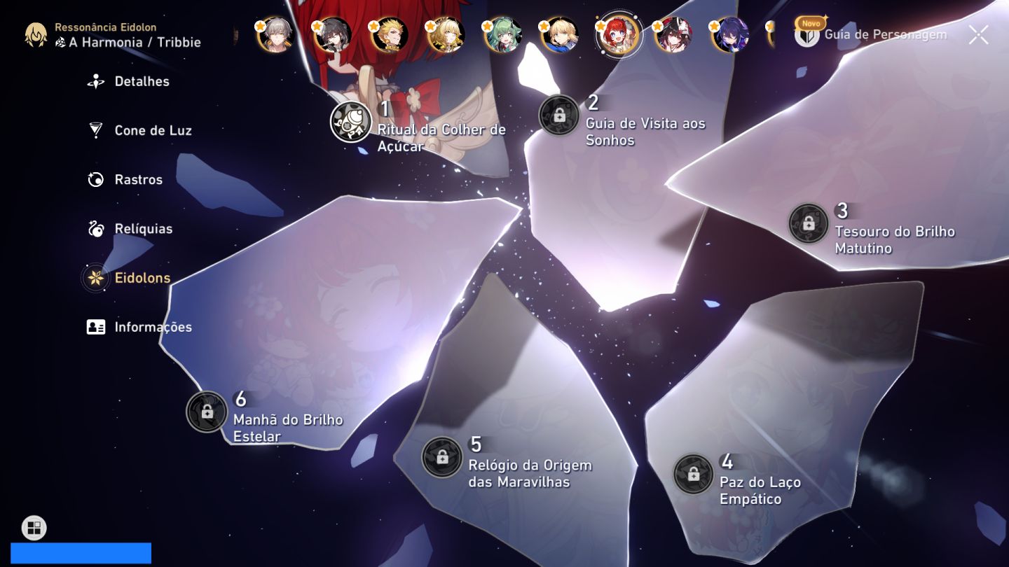 CONTA HONKAI STAR RAIL ENDGAME COM PERSONAGENS E2 e E1