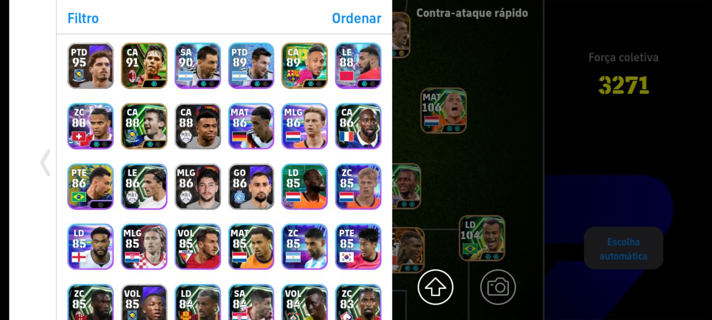 CONTA DE EFOOTBALL COM DEL PIERO 108+CRIS + 108 + ENTRE OUTROS JOGADORES