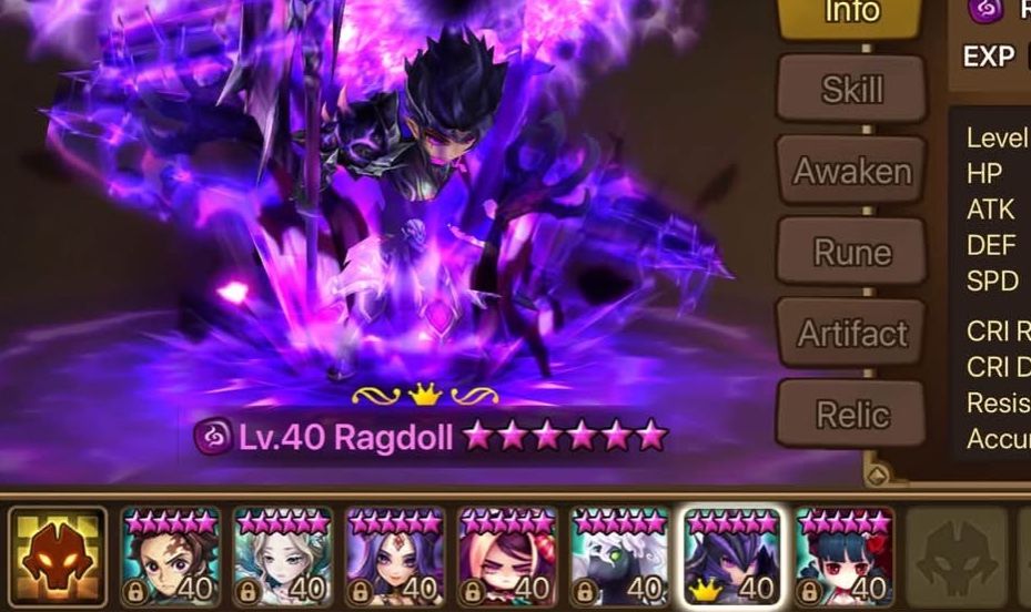 CONTA 7LD SUMMONERS WAR MID GAME ASIA