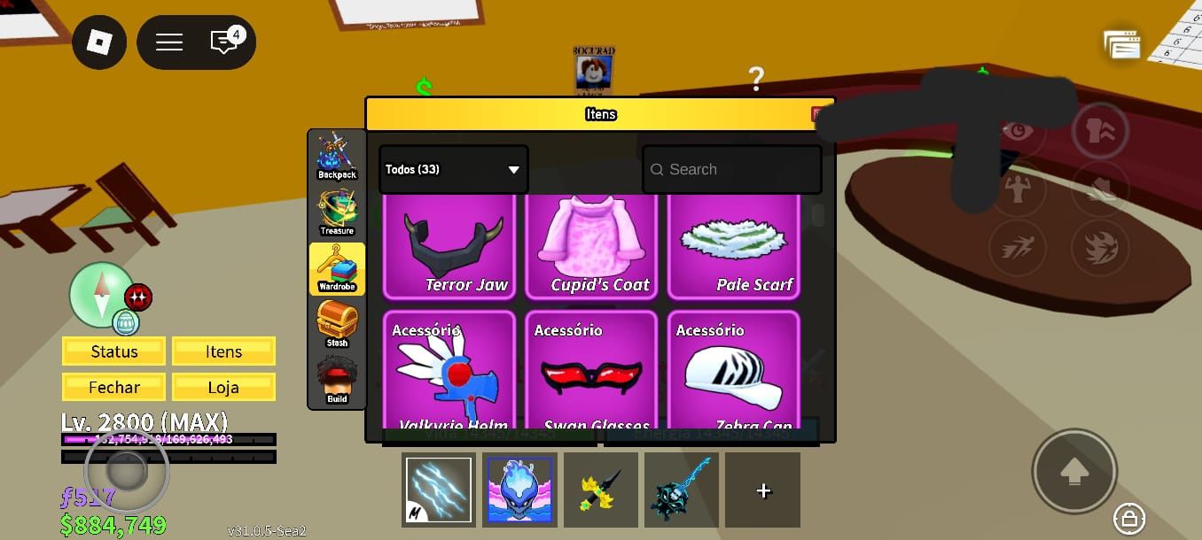 Conta Blox Fruit Full Lv Máximo Soco e Defesa