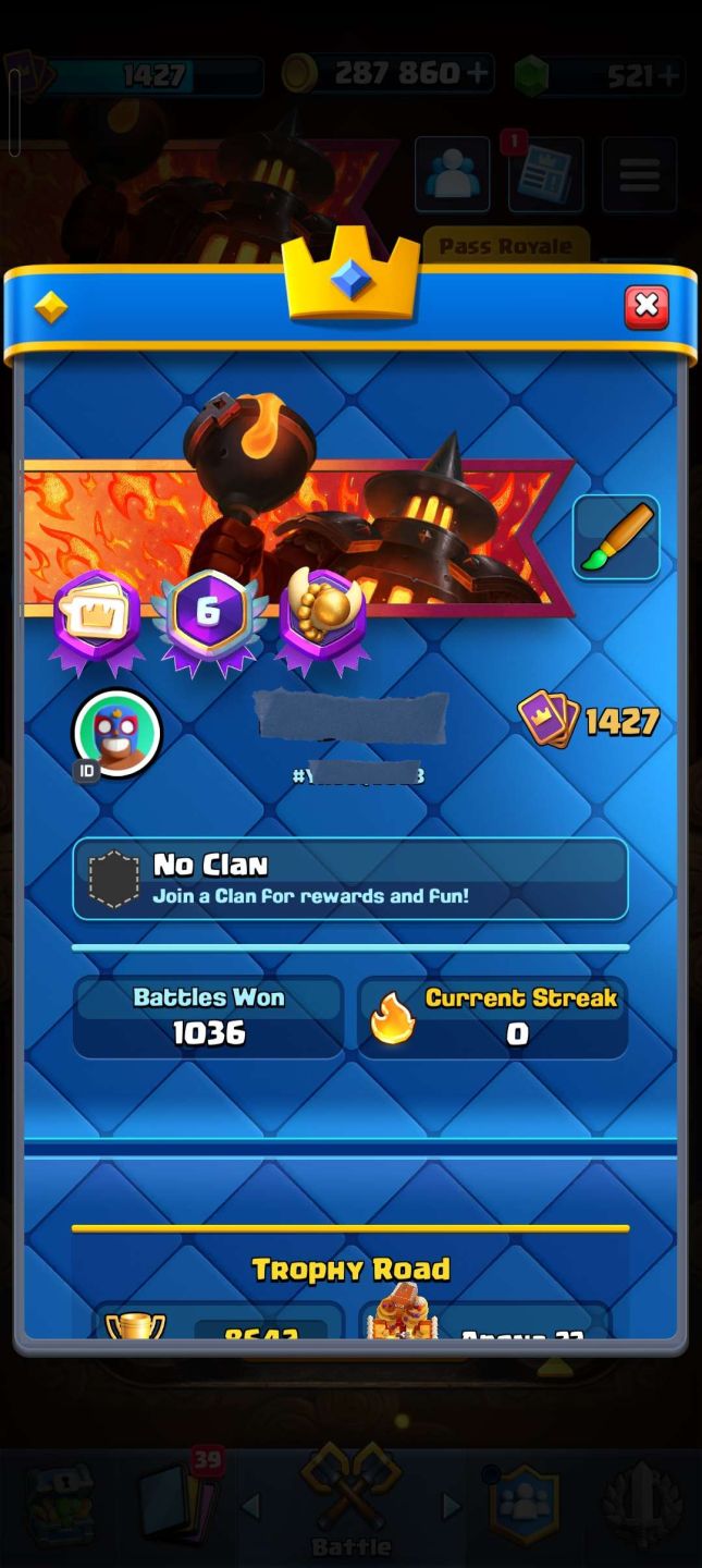 Conta Clash Royale 8k+