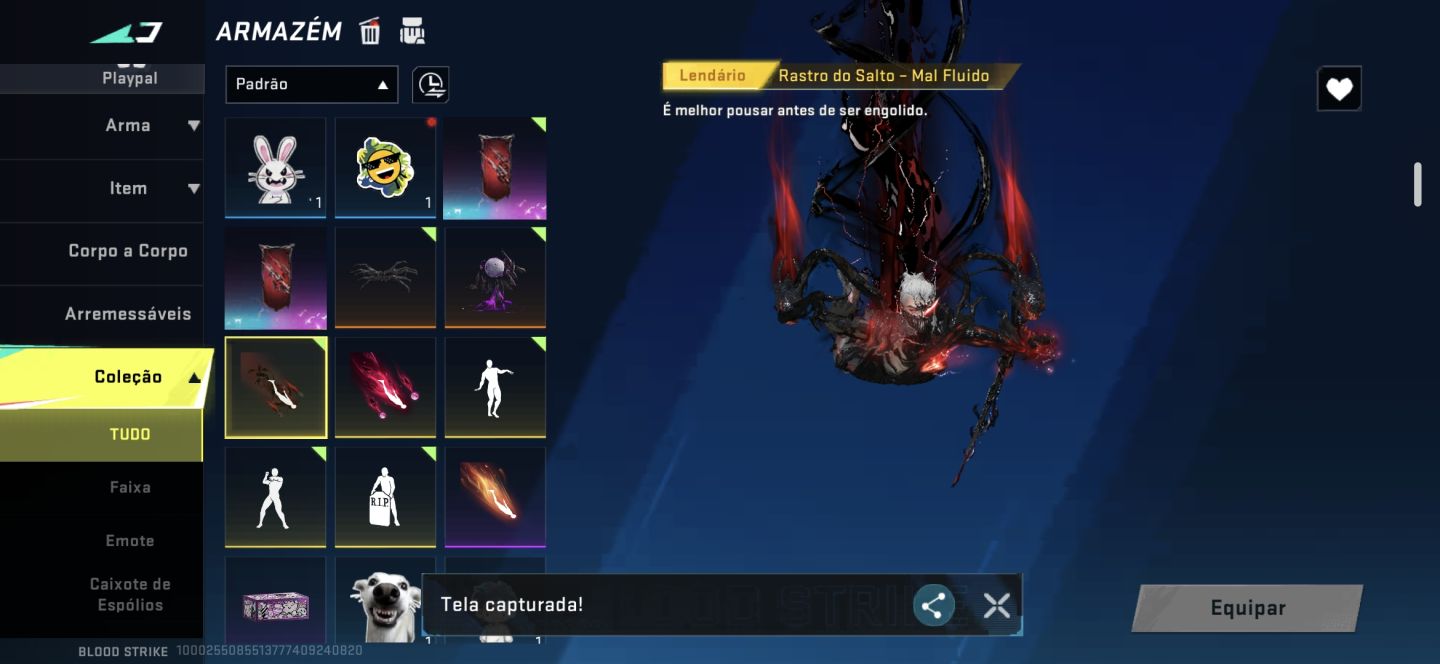 CONTA BLOOD STRIKE COM SKINS EXTREME N.654