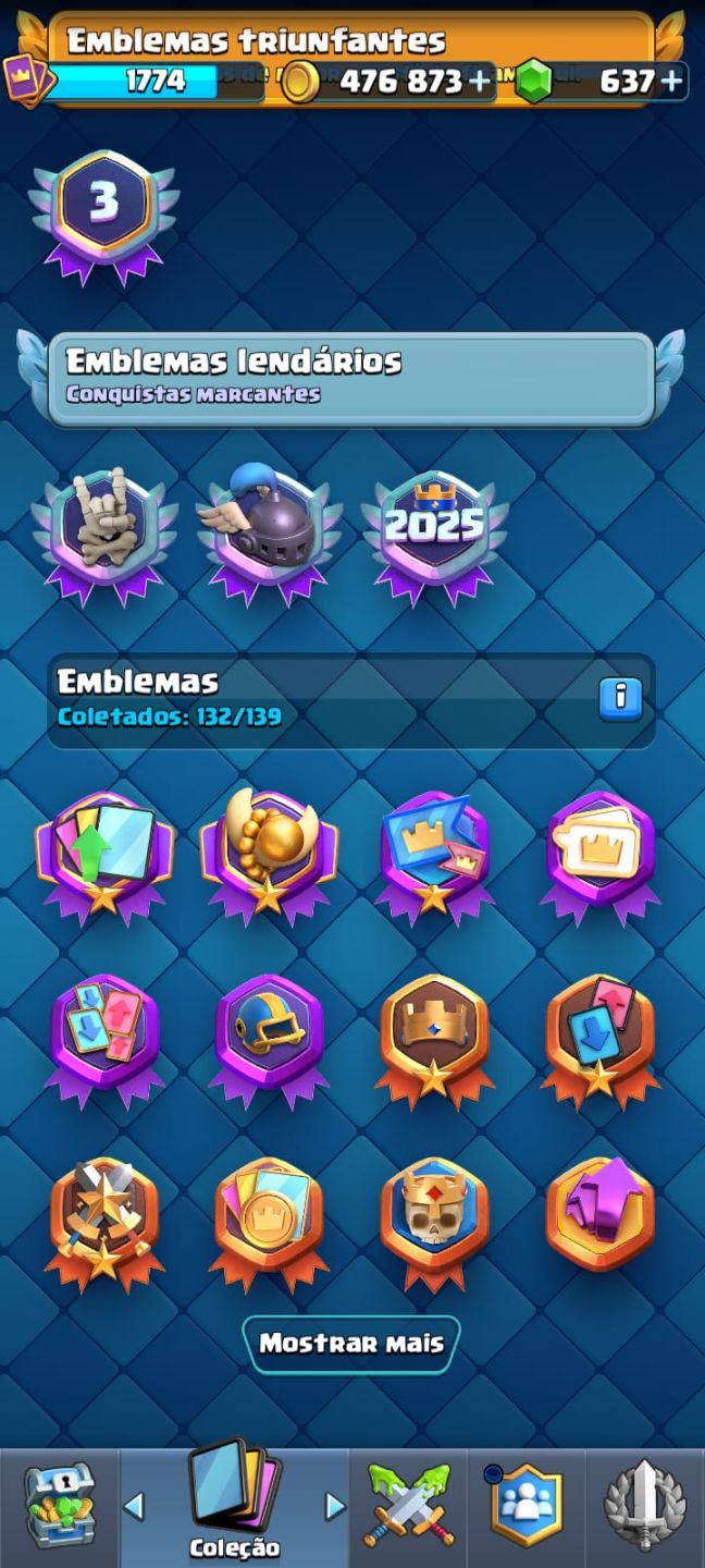 CONTA CLASH ROYALE COMPLETA À VENDA CONTA VETERANA + MUITAS CARTAS!