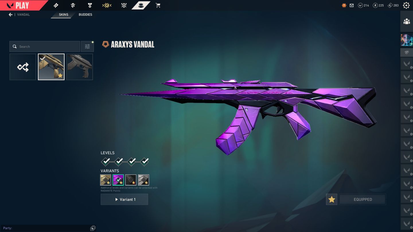 CONTA VALORANT | SKIN DE FACA, VANDAL E PHANTOM | RANK PLATINA