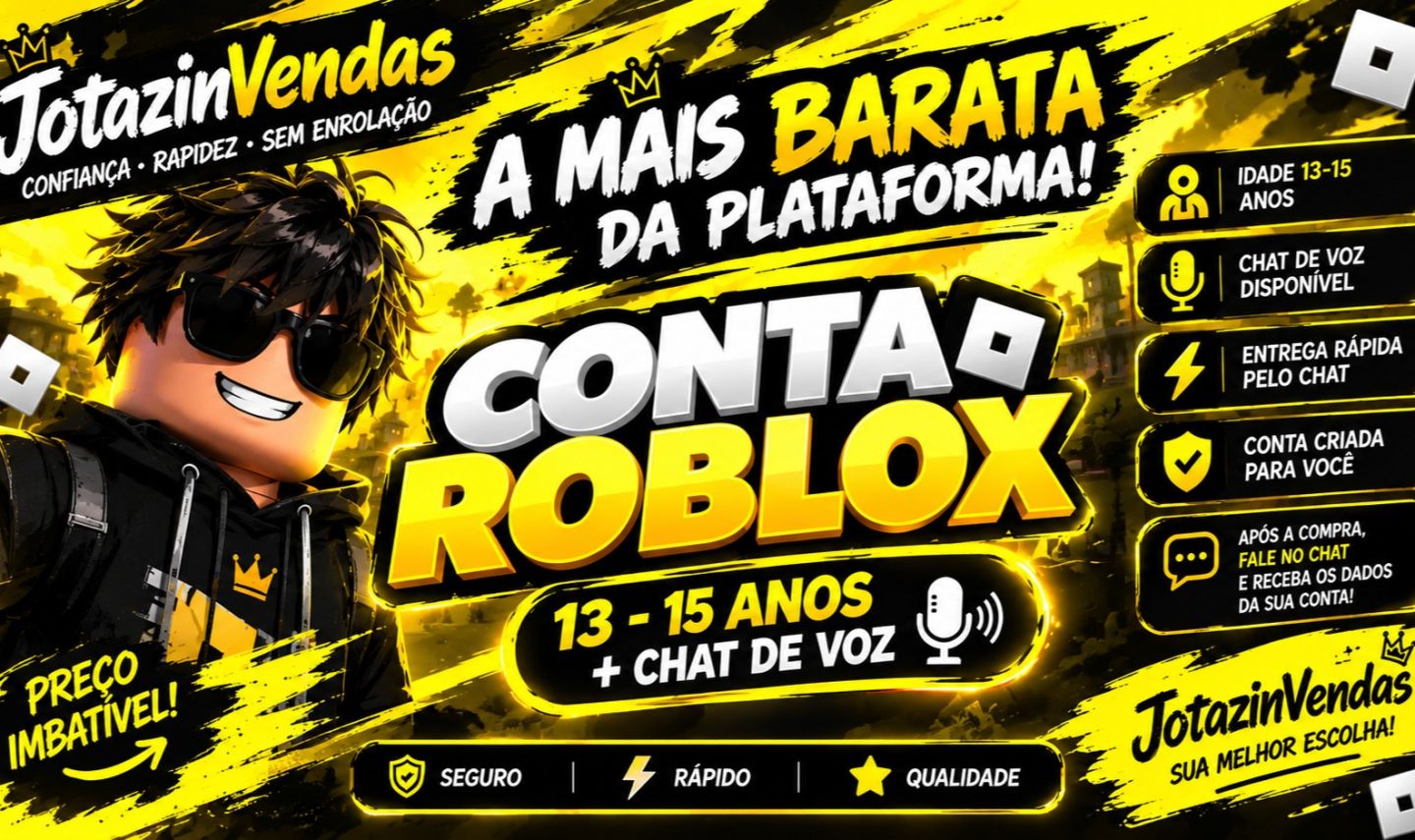 CONTA VERIFICADA ROBLOX CHAT 13-15 BARATA!!!!!!!