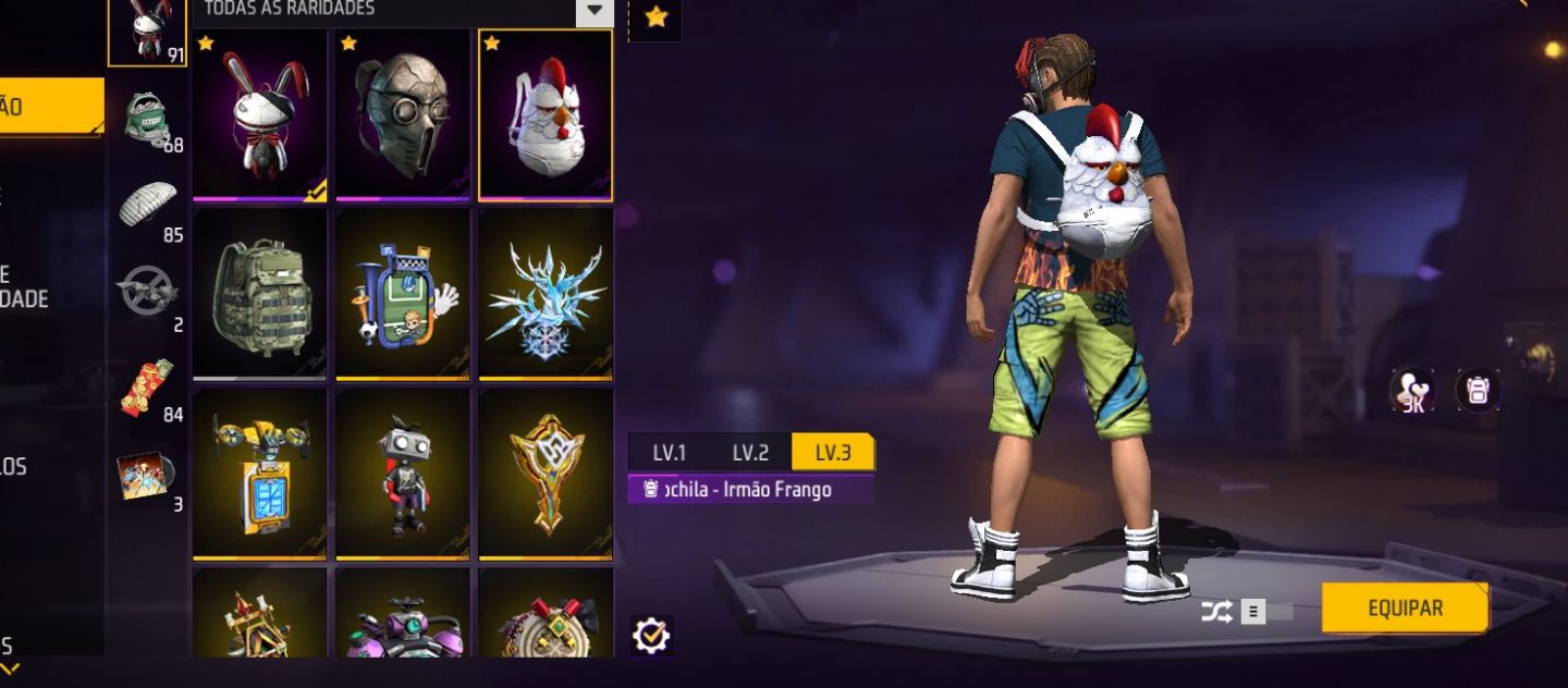 CONTA DE FF COM 1,2,3,4 PASSES COMPLETOS LEVEL 69 TEM 4 ANGELICAL E ETC