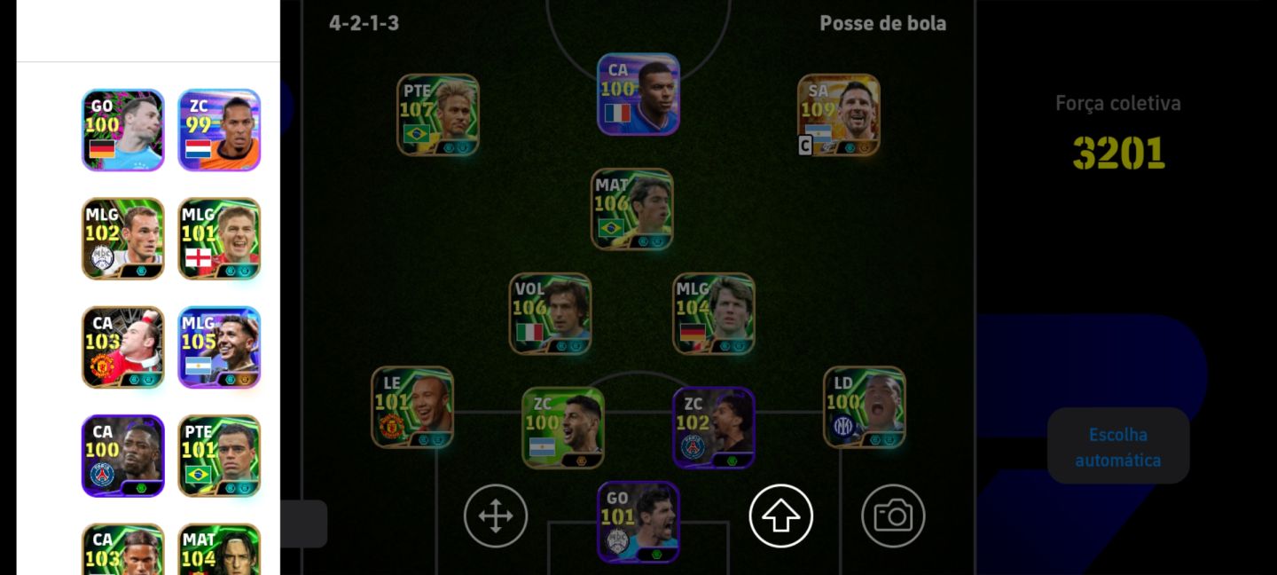 Conta eFootball Endgame | Força 3201+ | Messi 109 e Pirlo 106 | Negociável