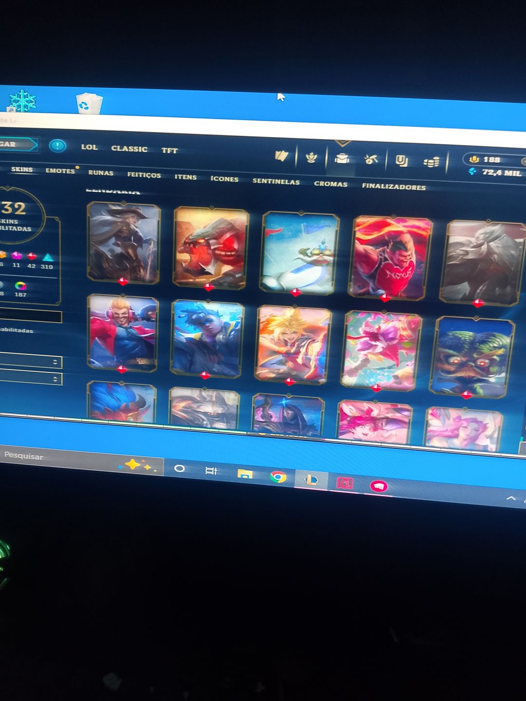 Continha para seu dia a dia coma várias skins lendárias e épicas