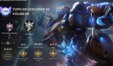 CONTA WILD RIFT COM 285 SKINS E TODAS DO YASUO
