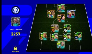 CONTA EFOOTBALL COM DEL PIERO NOVO E MESSI BLITZ E O DA COPA