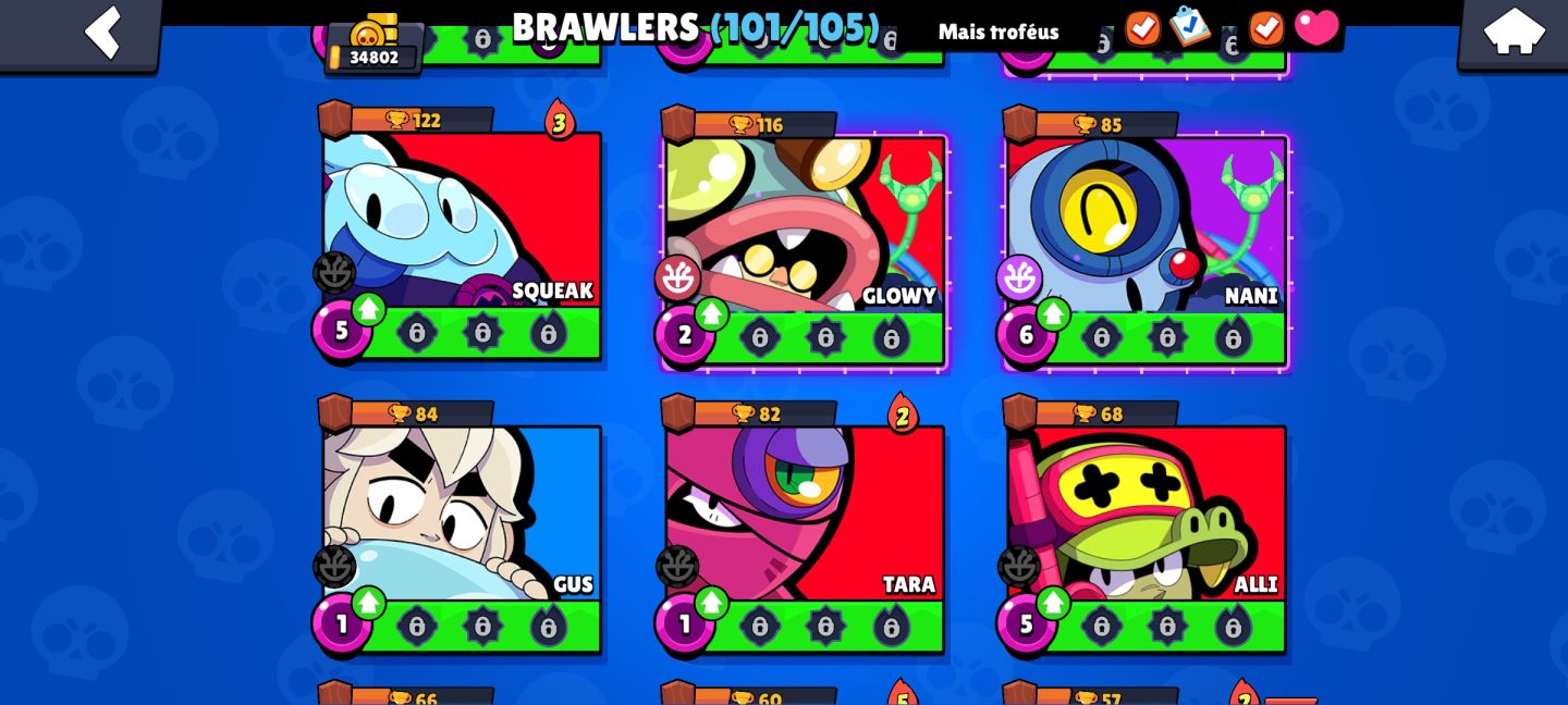 CONTA DE BRAW STARS COM 34K DE TROFÉUS