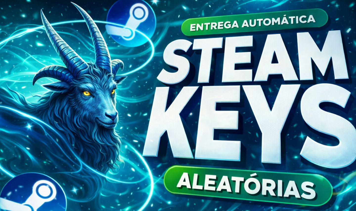 Steam Key Aleatória Chance de Jogo AAA! A Sorte Decide Seu Jogo!