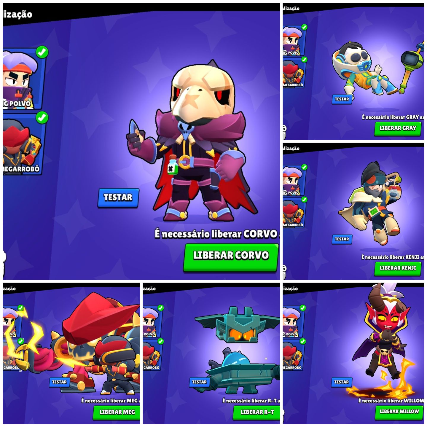 Conta Brawl Stars Smurf (4 passes completos e skins)