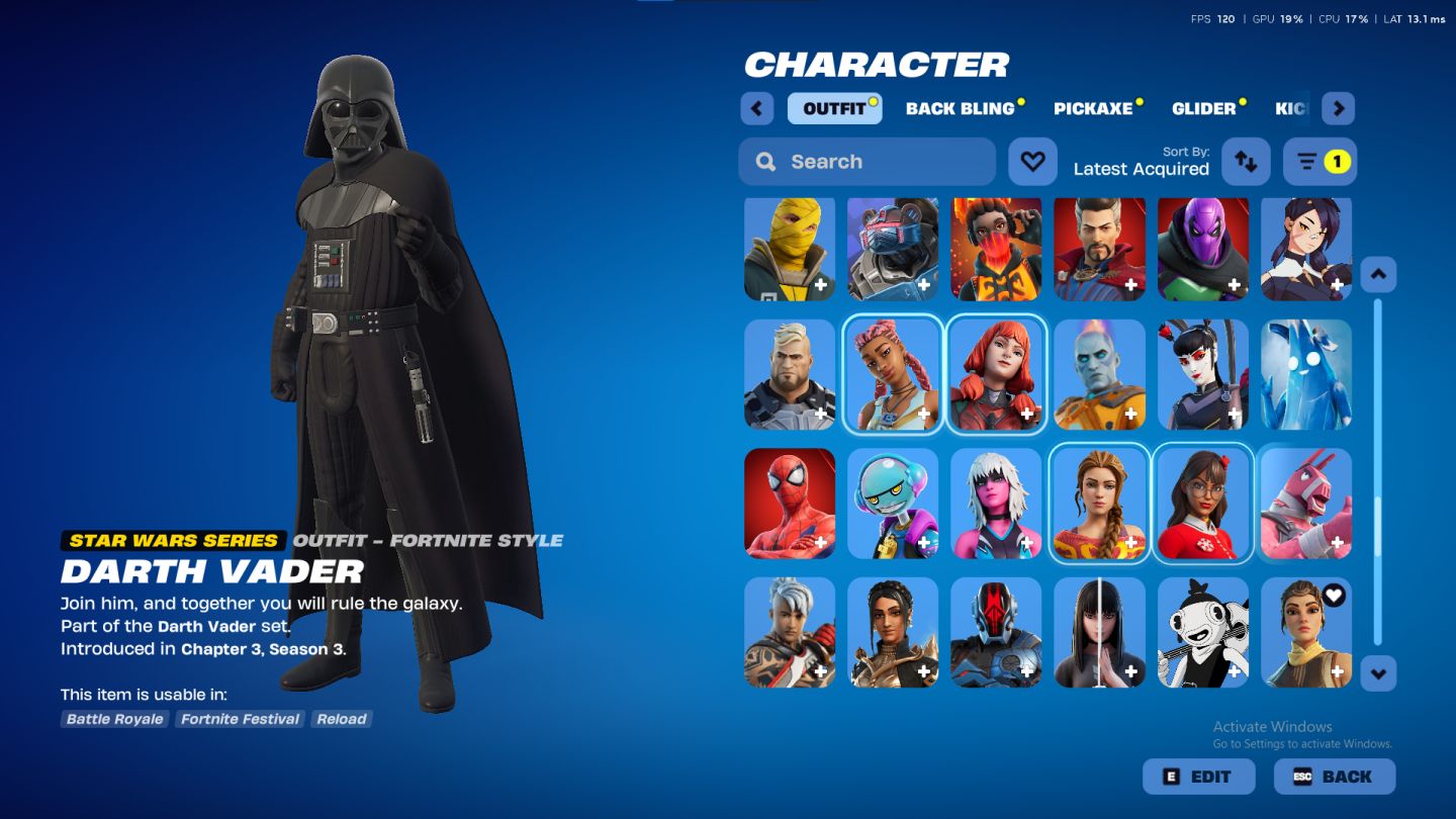 CONTA OG FORTNITE CAP. 1 TEMP. 5 | 170 SKINS RARAS + MACHADO LEVIATHAN + ITENS