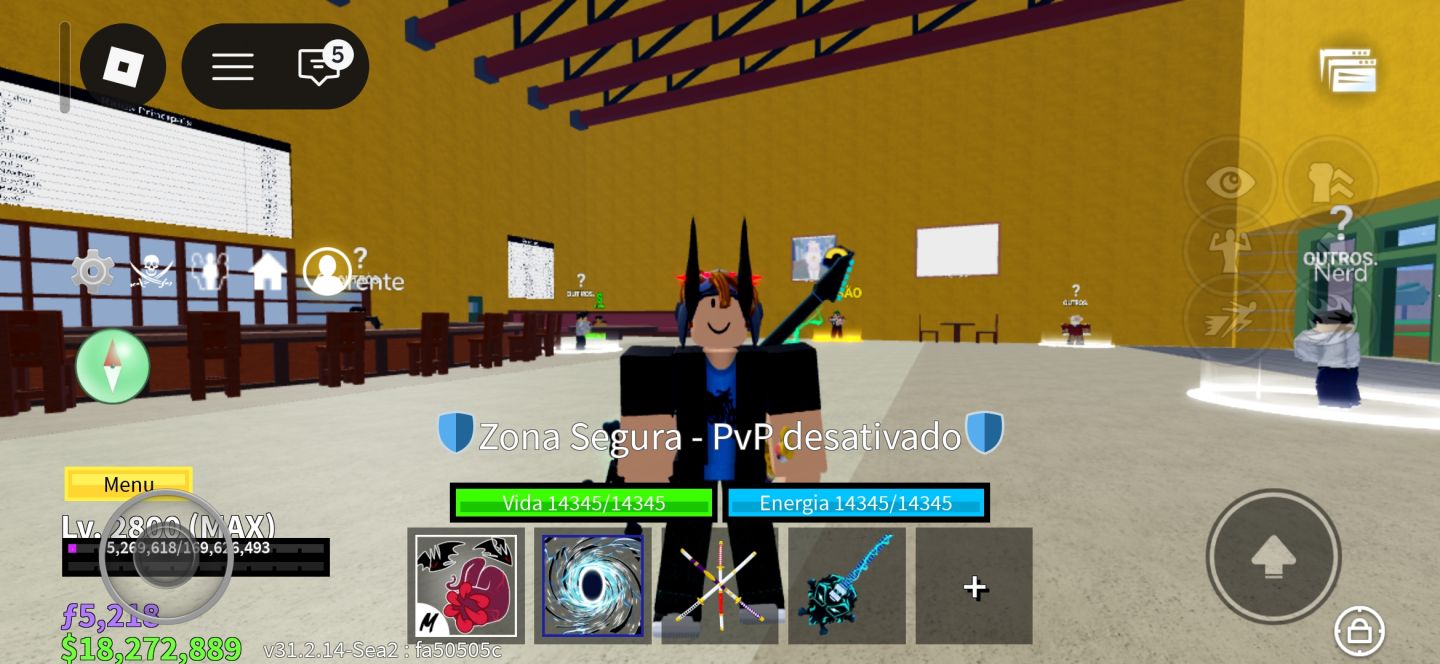 Conta blox fruits 2800+ com raça ghoul v4 full