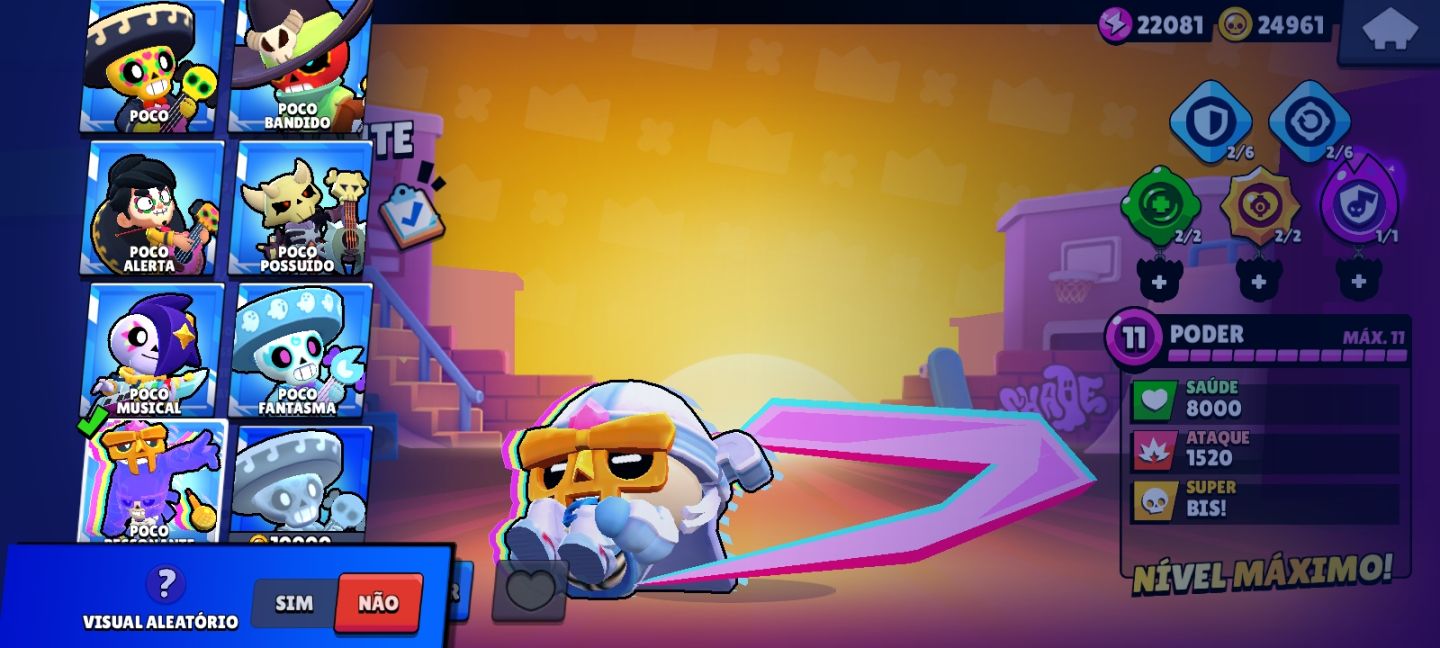 Conta brawl stars e clash royale com muitos personagens