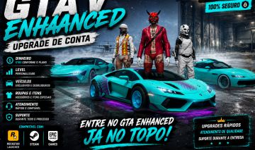 /UP DE CONTAS/ GTA 5 ONLINE PC | PACOTES DE DINHEIRO + BRINDES /GTA Enhanced/
