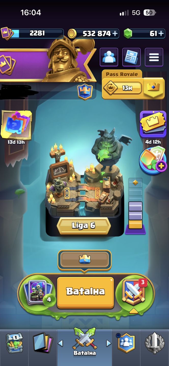 Conta de clash Royale full (todas as cartas nível 16) para competir