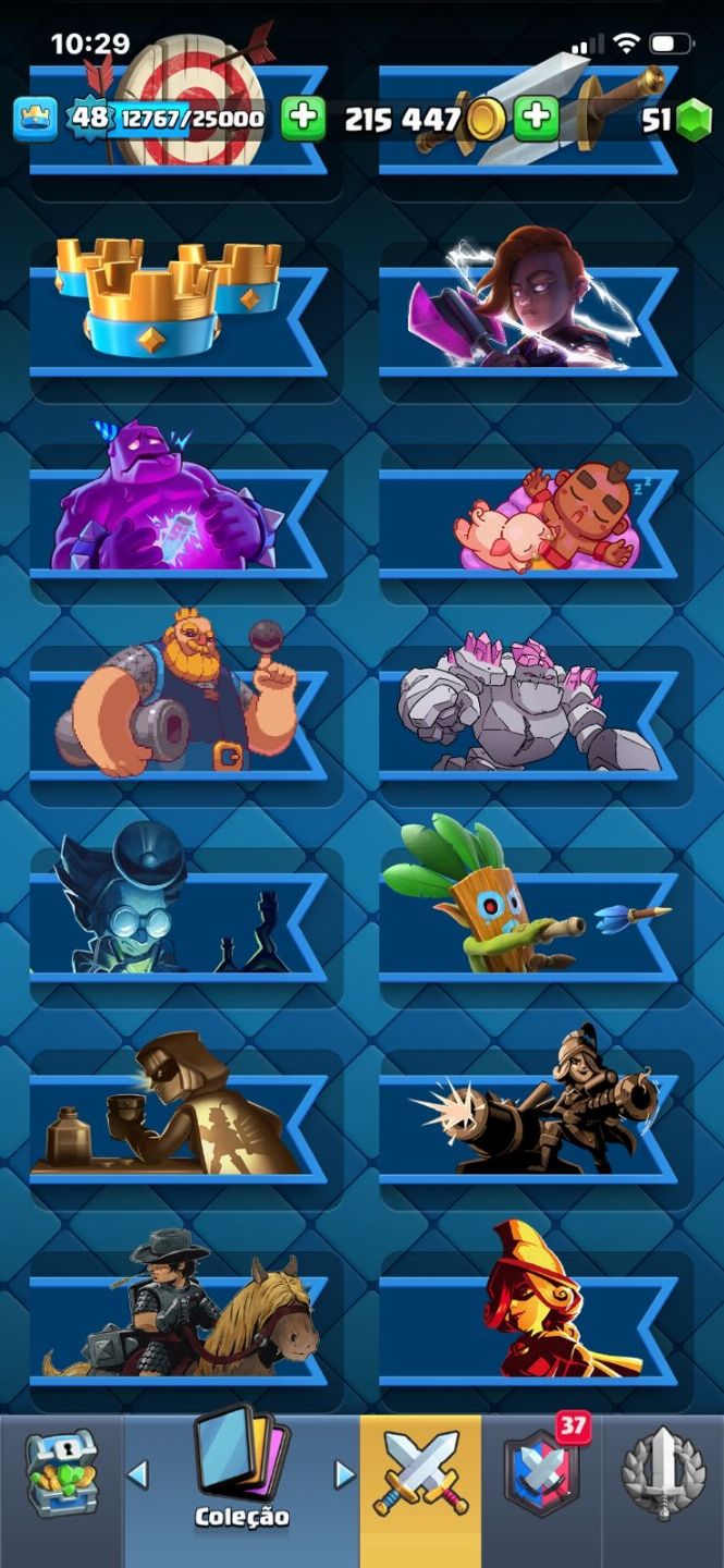 Conta de clash Royale gemada no preço/ com vários itens raros