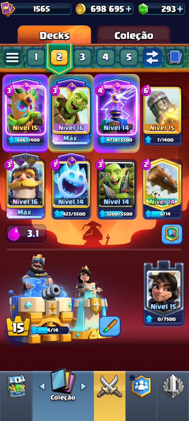 Conta de clash 10k de trofeus focada logbait 7 anos 17 evos