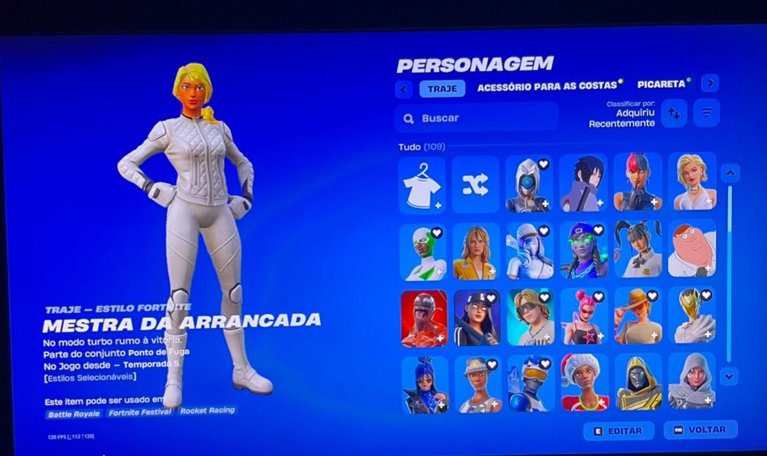 Conta de fortnite com mais de 100 skins full acesso