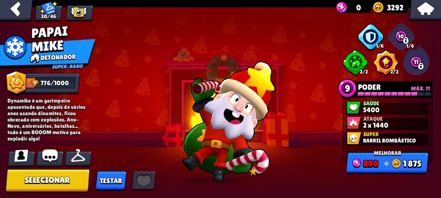 Conta de brawl stars com 54495 troféus, 108 brawlers, fama solar, e skins raras