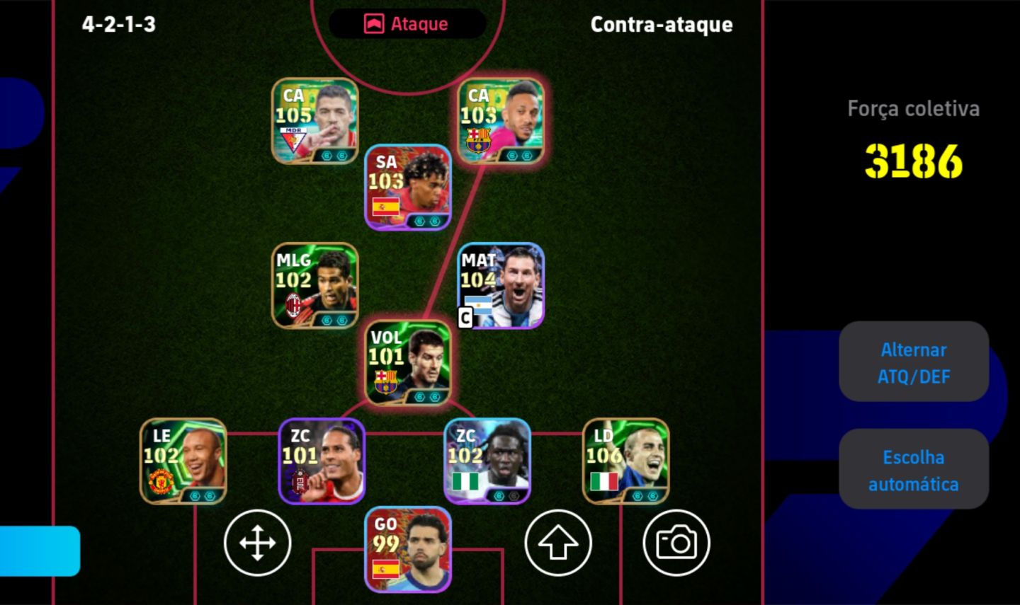 CONTA DE EFOTBALL RARA E BARATA CARTAS TOP SUAREZ E MATEUS CUNHA BLITZ CULER