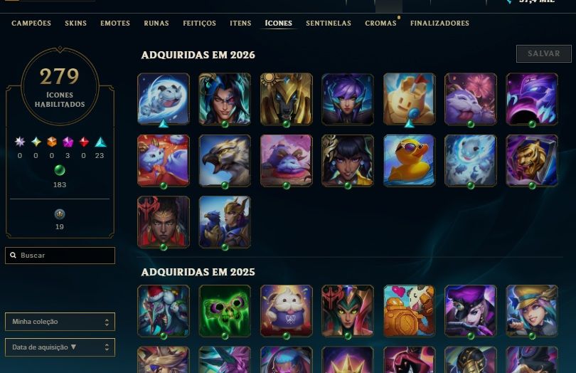 Conta league of legends, 250 skins, diamante em 2017. nv 259