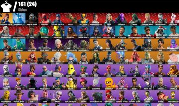 CONTA DE FORTNITE COM 161 SKINS + MIDAS + MARVEL + LARA CROFT + TRYHARD