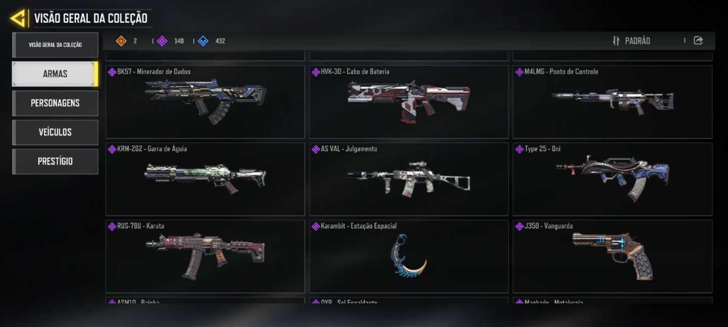 CONTA COD MOBILE +500 SKINS DE ARMA
