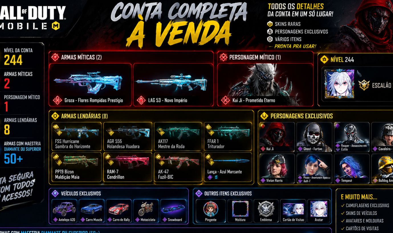 Conta de call of duty móbile