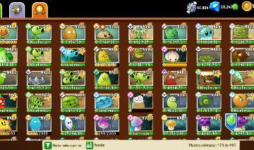 Contas Plants vs Zombies 2 quase todas as plantas desbloqueadas - muitos recusos