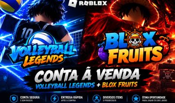 CONTA RARA!! VOLLEYBALL LEGENDS S18 PRO + SANJU E JINKO + BLOX FRUITS LV 2633!!!
