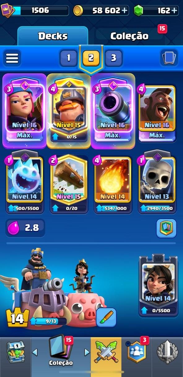 CONTA CLASH ROYALE 11K TROFÉUS/ 12 EVOS/ 6 HEROIS/ EMOJES