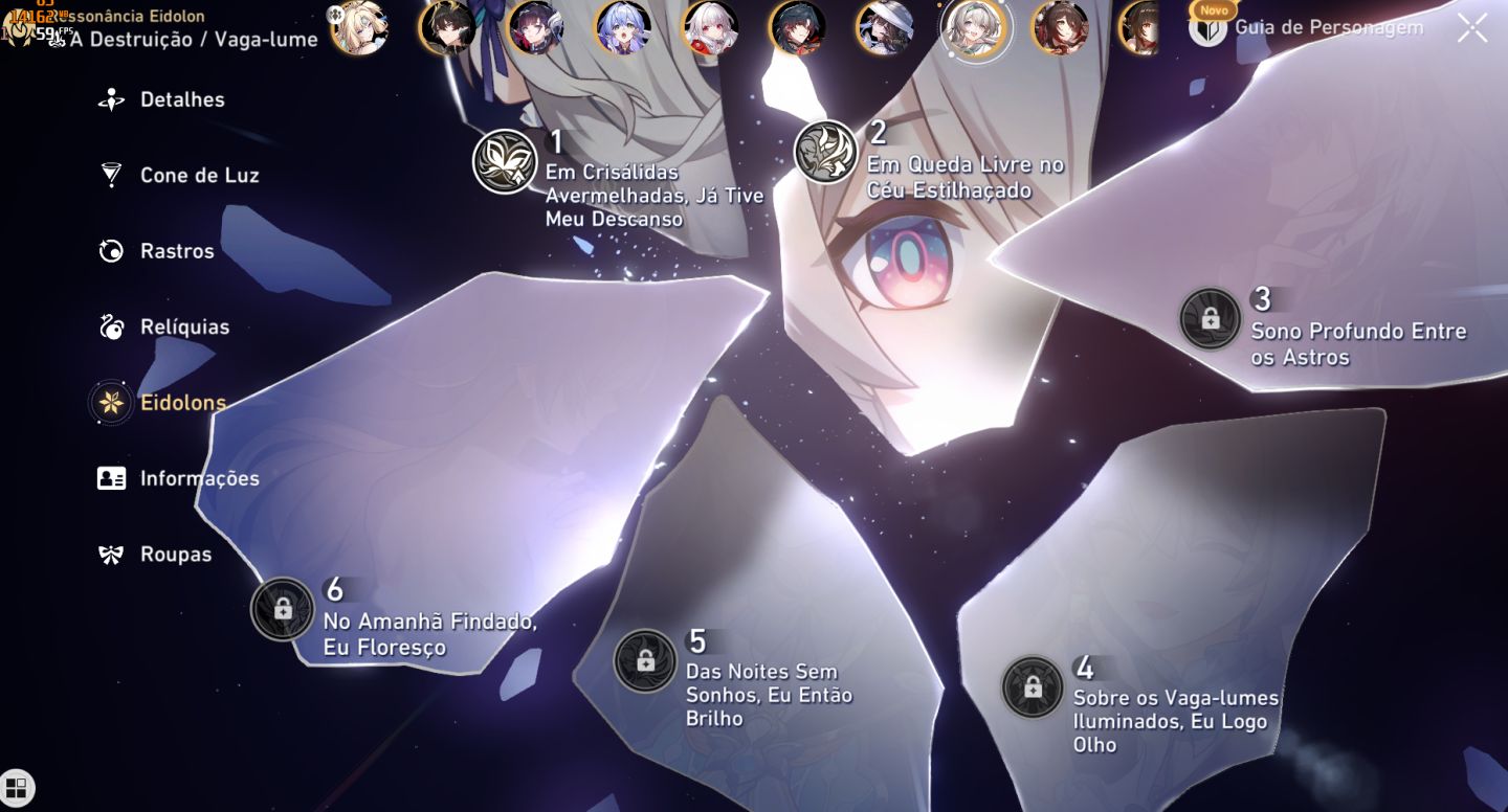 Conta end game star rail. Loba 999 E2/ Acheron E2/ Mortenax blade E2/ Firefly E2