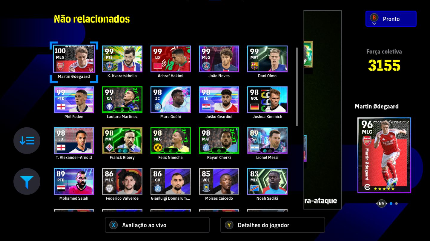 CONTA EFOOTBALL(STEAM) COM NOVO BEST 108 E NOVO SHEVCHENKO 106 E COMPANIA