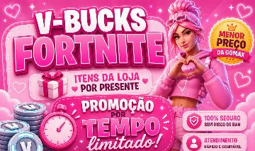 V-bucks Do Fortnite Via Presente + BRINDE - Mais Barato do site