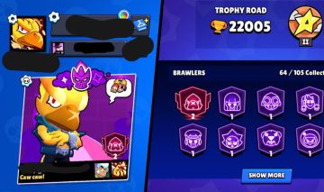 Conta Brawl Stars com 22k de troféus e skins lendárias!