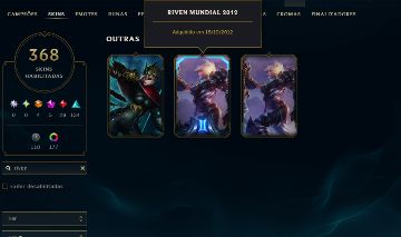 Conta LoL diamante, rammus rei, singed riot, riven mundial 2012