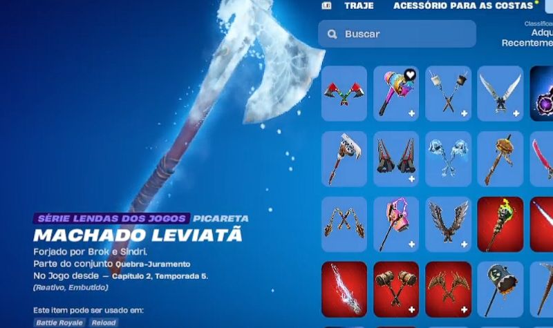 Conta fortnite rara machado leviatã