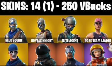 CONTA FORTNITE com SALVE MUNDO FUNDADOR| Blue Squire | Royale Knight e 14 SKINS