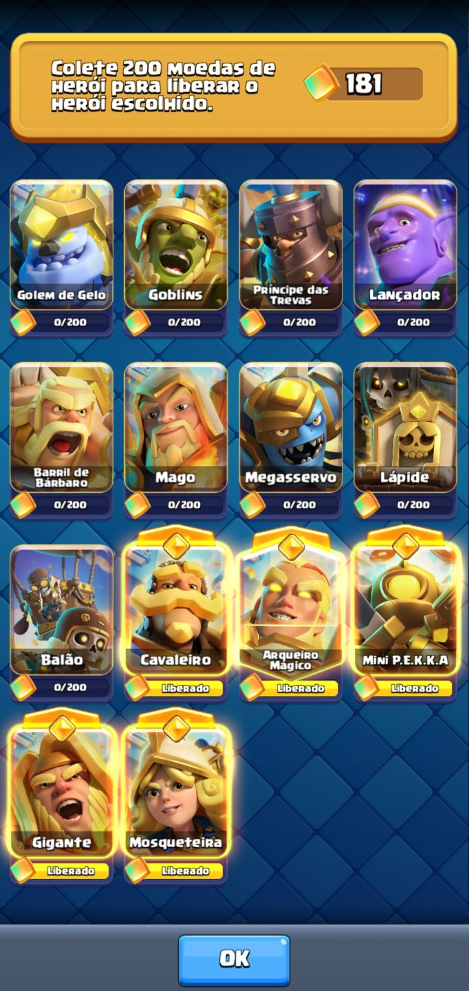 Conta de brawl stars 24k (2020, antiga) + conta de clash arena 26 Gemada
