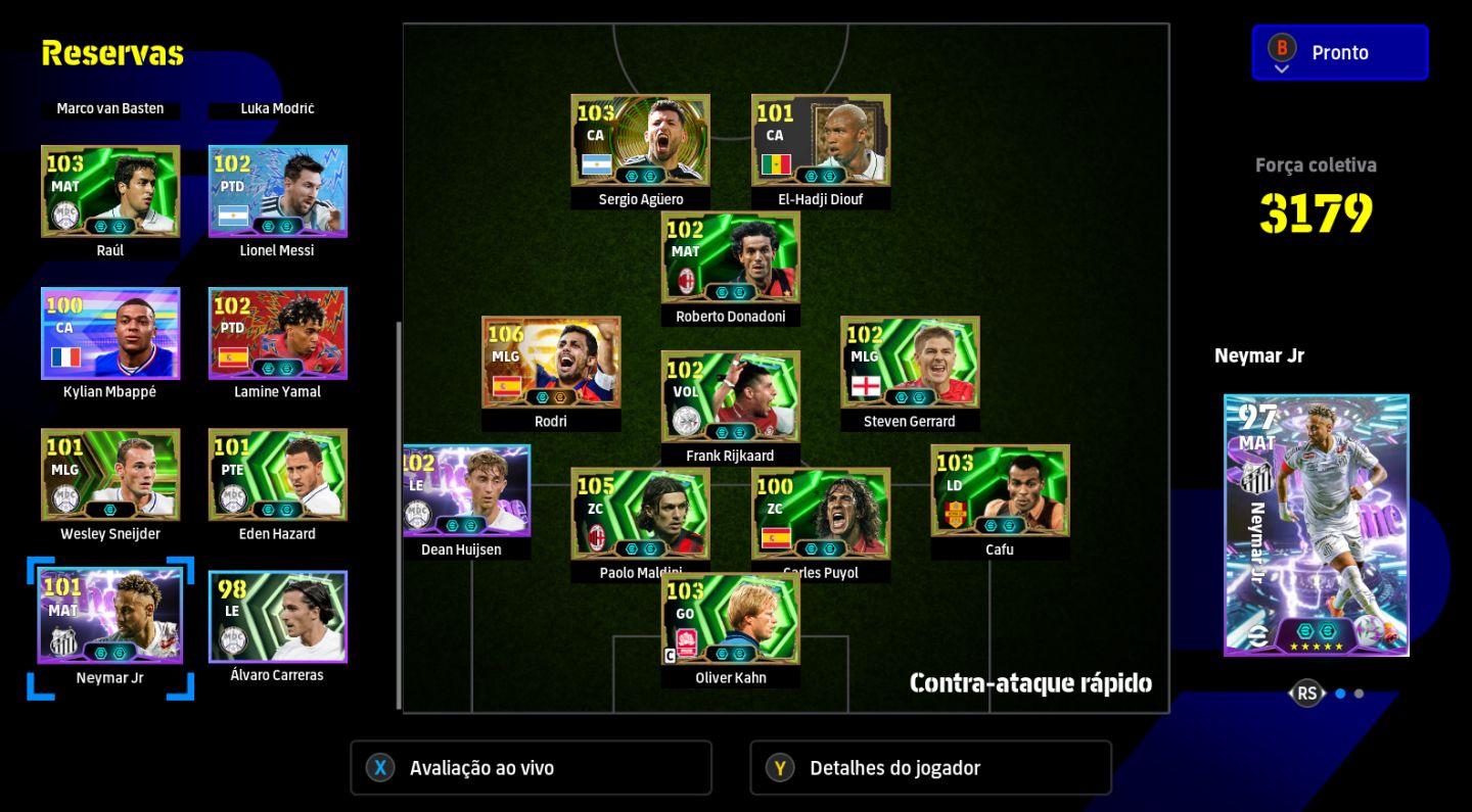 CONTA EFOOTBALL PCSTEAM FORÇA DO TIME 3212