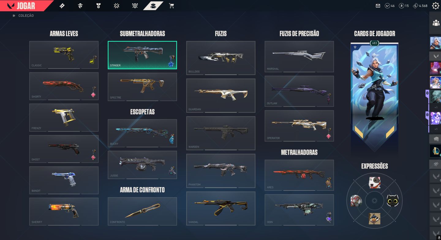 Conta de Vava com 72 Skins de Loja, Incluindo Pacotes Champions