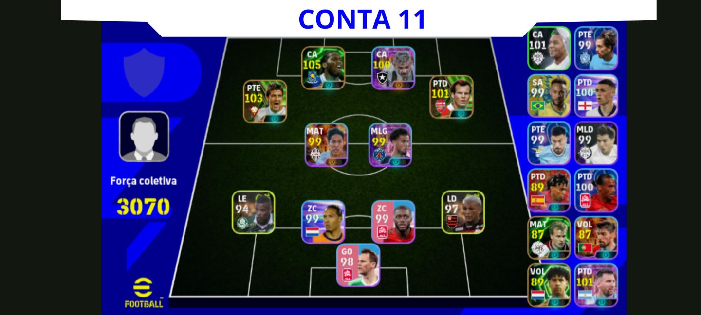 Contas Efootball Iniciais com Épicos/big Times Garantidos! Vol. 3