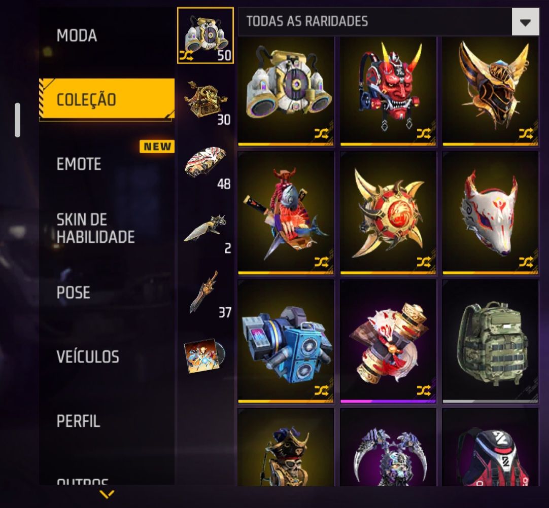 Conta rara free fire