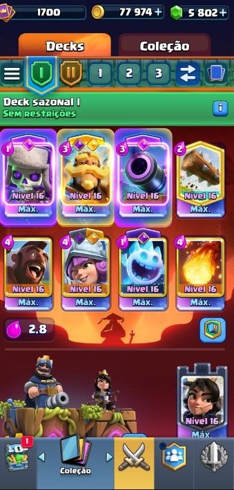 CONTA DE CLASH ROYALE | 14K TROFEUS 16 EVOLUÇÃO E 4 HEROI COM GRANDE CAMPEÃO |
