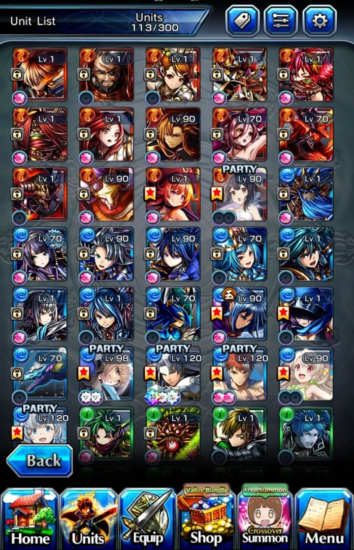 CONTA GRAND SUMMONERS RANK 118 - PERSONAGENS META & COLLABS + 2 acend dessa colb
