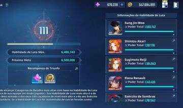 Solo leveling arise mid game 670k de núcleos