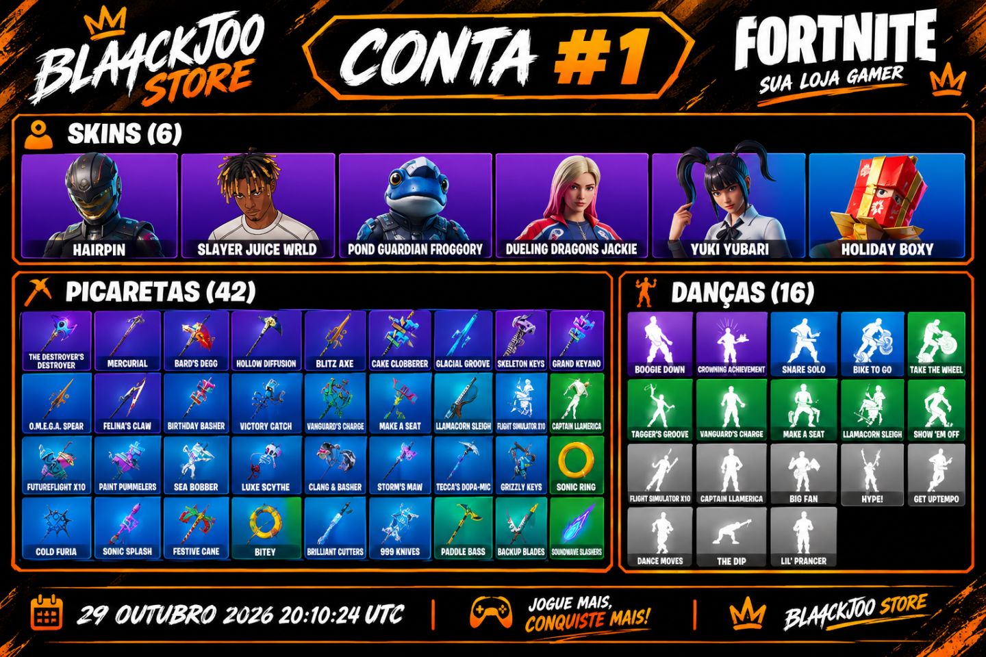 [Melhor Preço] Contas Fortnite | Full Acesso | Skins Raras | OG